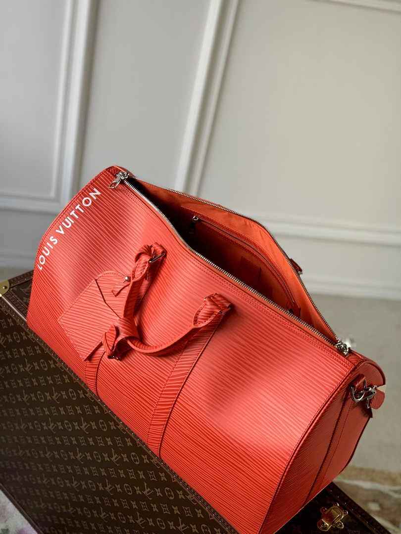 Louis Vuitton Keepall Bandouliere 50 Bag M23721 Red Epi Leather
