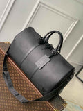 Louis Vuitton Keepall Bandouliere 50 Bag M21420 Black Leather