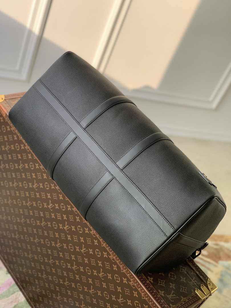 Louis Vuitton Keepall Bandouliere 50 Bag M21420 Black Leather