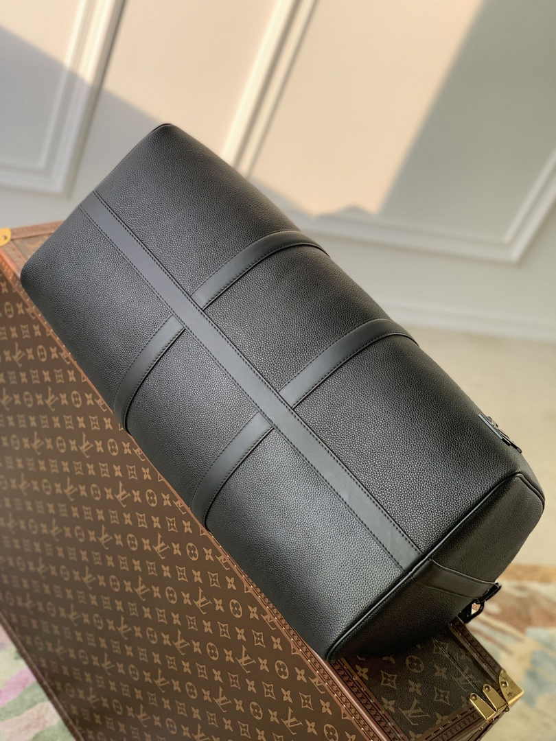 Louis Vuitton Keepall Bandouliere 50 Bag M21420 Black Leather