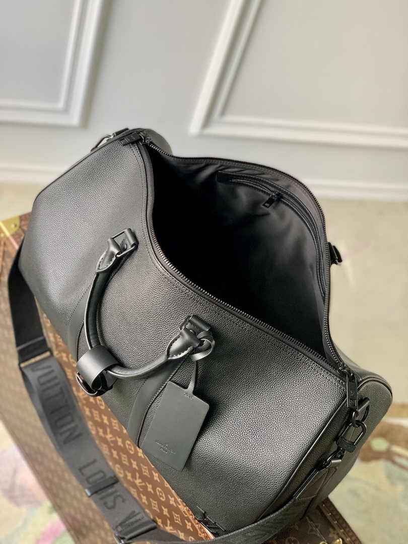 Louis Vuitton Keepall Bandouliere 50 Bag M21420 Black Leather