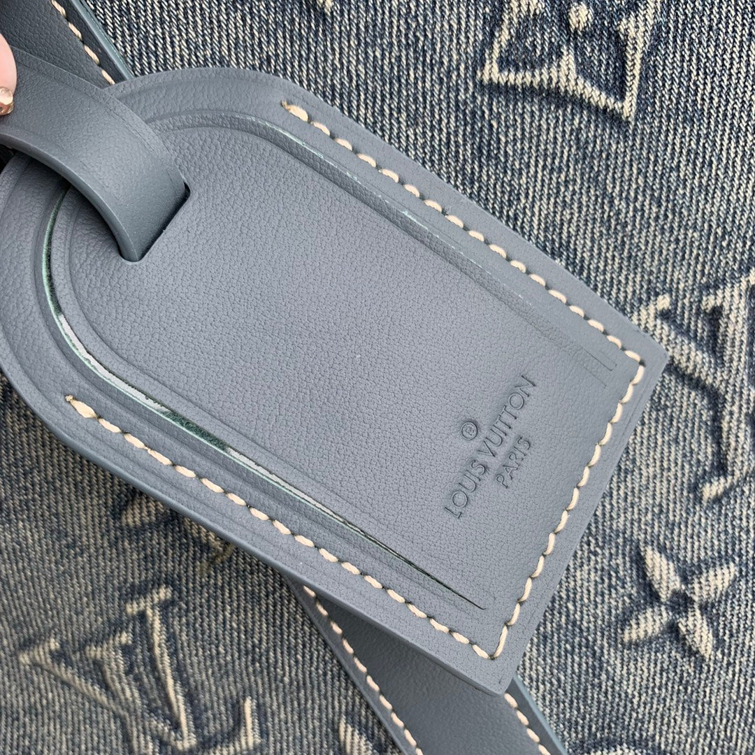 Louis Vuitton Keepall Bandouliere 50 Bag M22532 Monogram Washed Denim