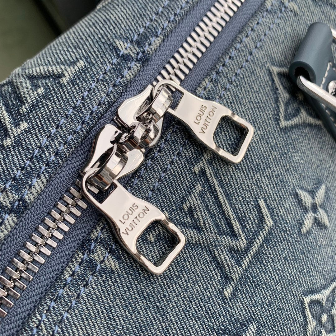 Louis Vuitton Keepall Bandouliere 50 Bag M22532 Monogram Washed Denim