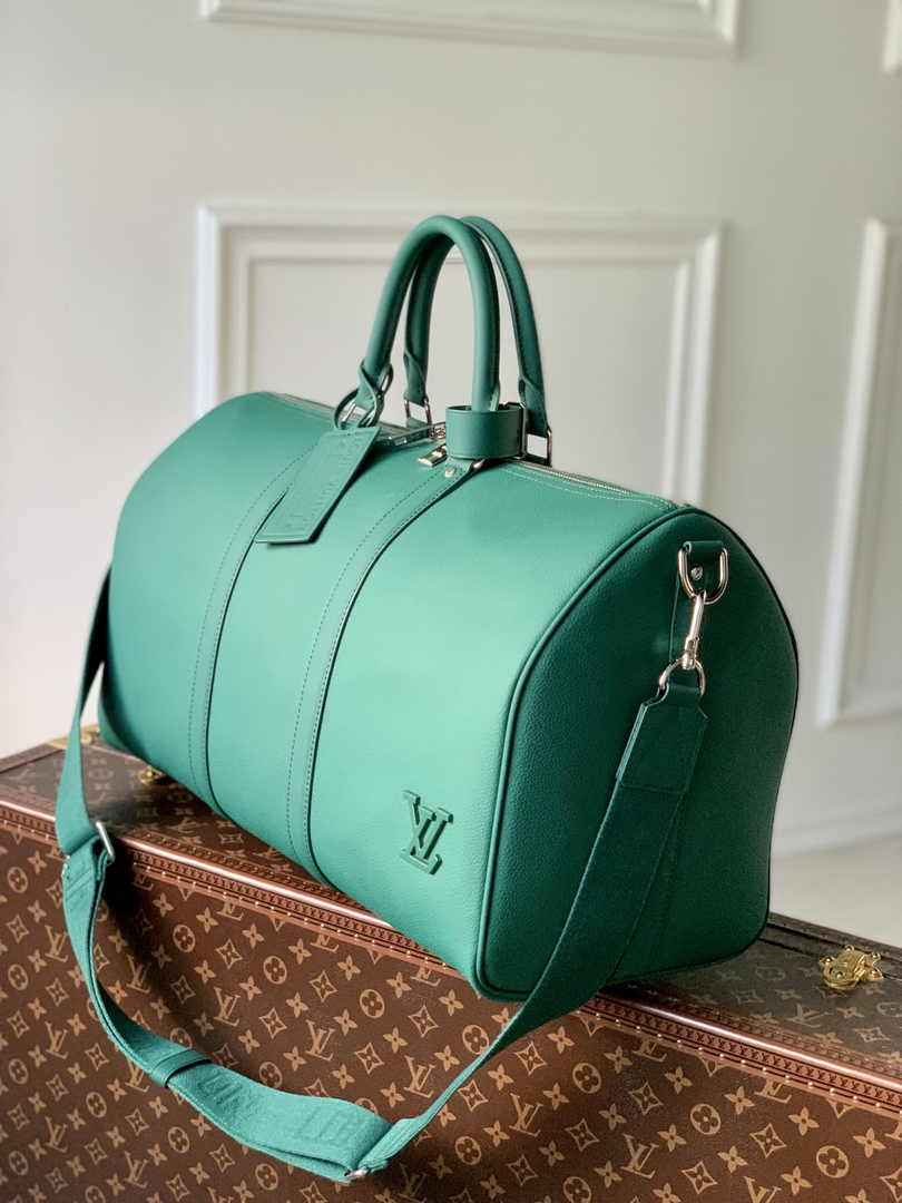 Louis Vuitton Keepall Bandouliere 50 Bag M22609 Green Leather
