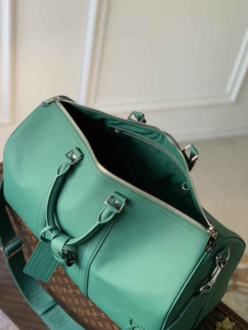 Louis Vuitton Keepall Bandouliere 50 Bag M22609 Green Leather