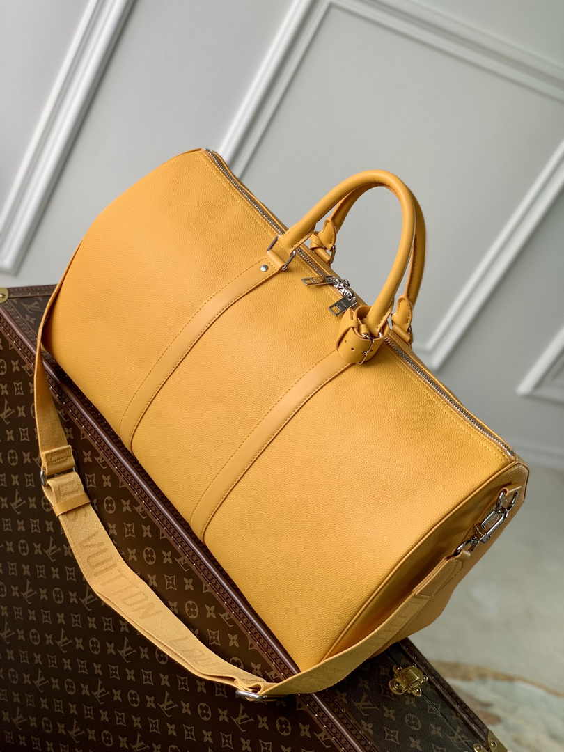 Louis Vuitton Keepall Bandouliere 50 Bag M22609 Yellow Leather
