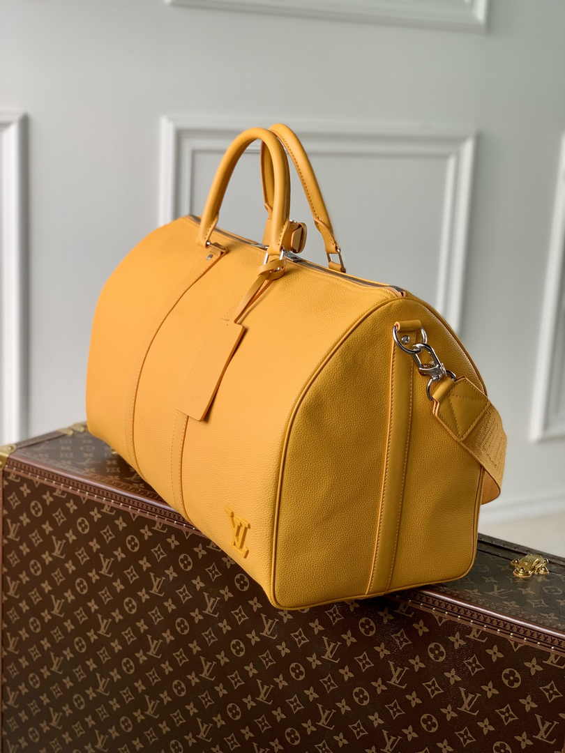 Louis Vuitton Keepall Bandouliere 50 Bag M22609 Yellow Leather