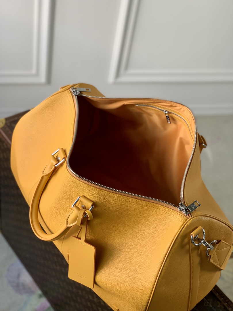 Louis Vuitton Keepall Bandouliere 50 Bag M22609 Yellow Leather