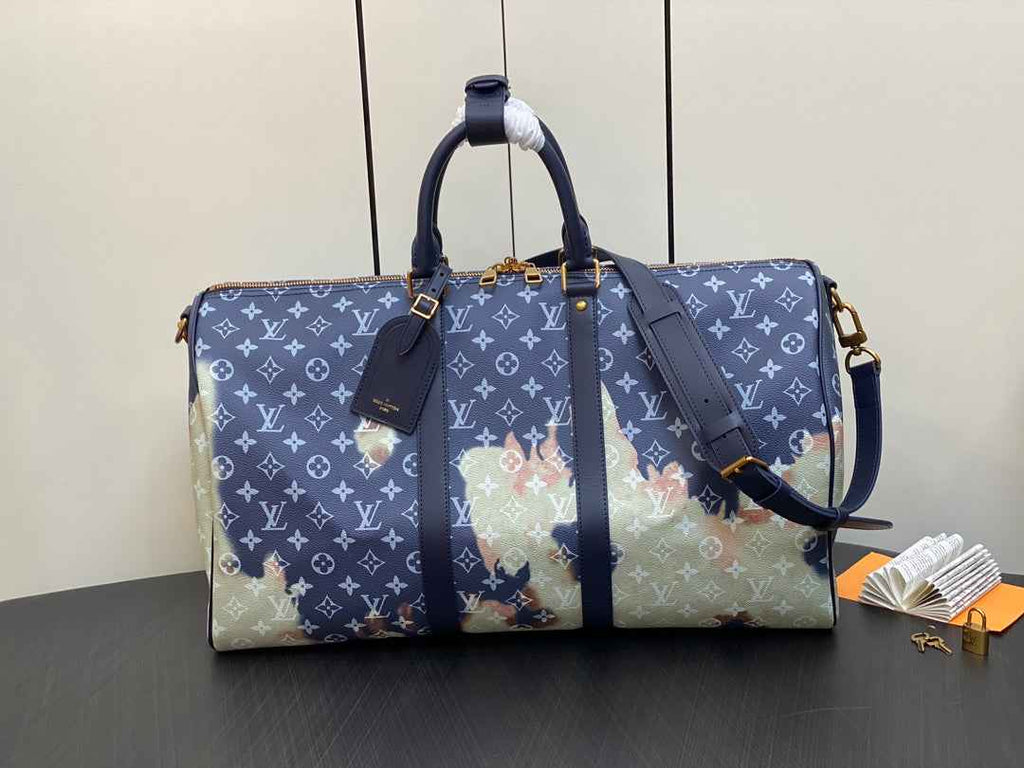 Louis Vuitton Keepall Bandouliere 50 Bag M23773 Monogram Canvas Blue