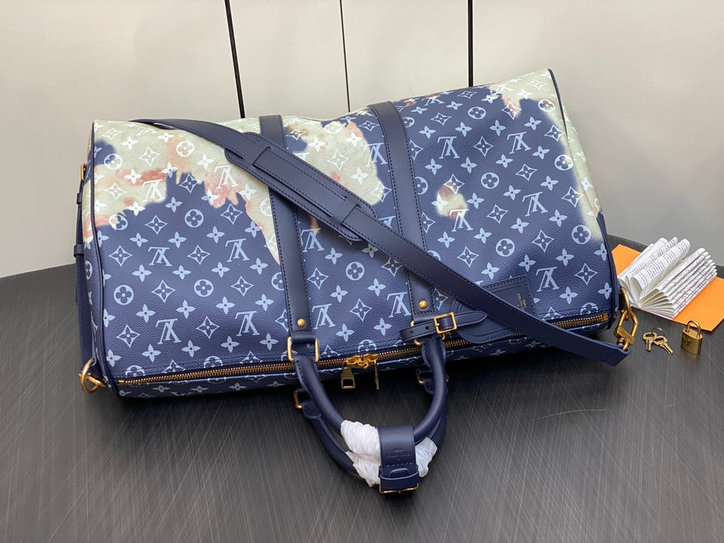 Louis Vuitton Keepall Bandouliere 50 Bag M23773 Monogram Canvas Blue