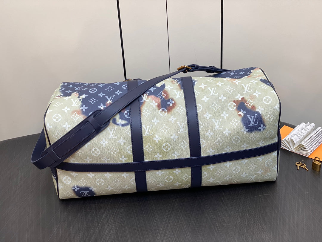 Louis Vuitton Keepall Bandouliere 50 Bag M23773 Monogram Canvas Blue