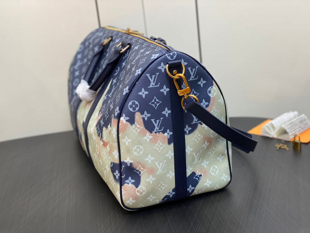 Louis Vuitton Keepall Bandouliere 50 Bag M23773 Monogram Canvas Blue