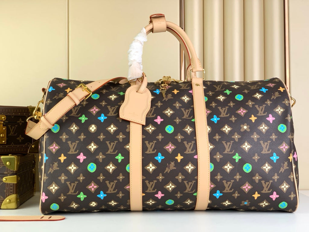Louis Vuitton Keepall Bandoulière 50 M24901 Chocolate Monogram Canvas