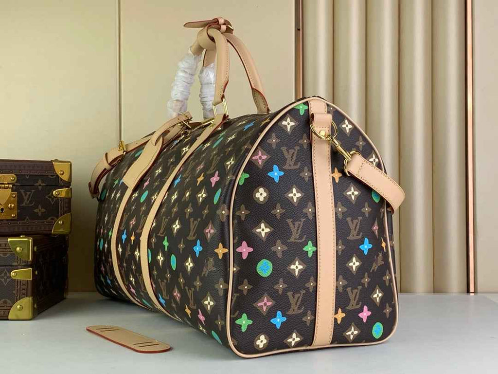Louis Vuitton Keepall Bandoulière 50 M24901 Chocolate Monogram Canvas