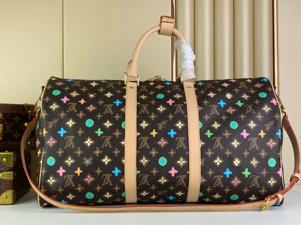 Louis Vuitton Keepall Bandoulière 50 M24901 Chocolate Monogram Canvas