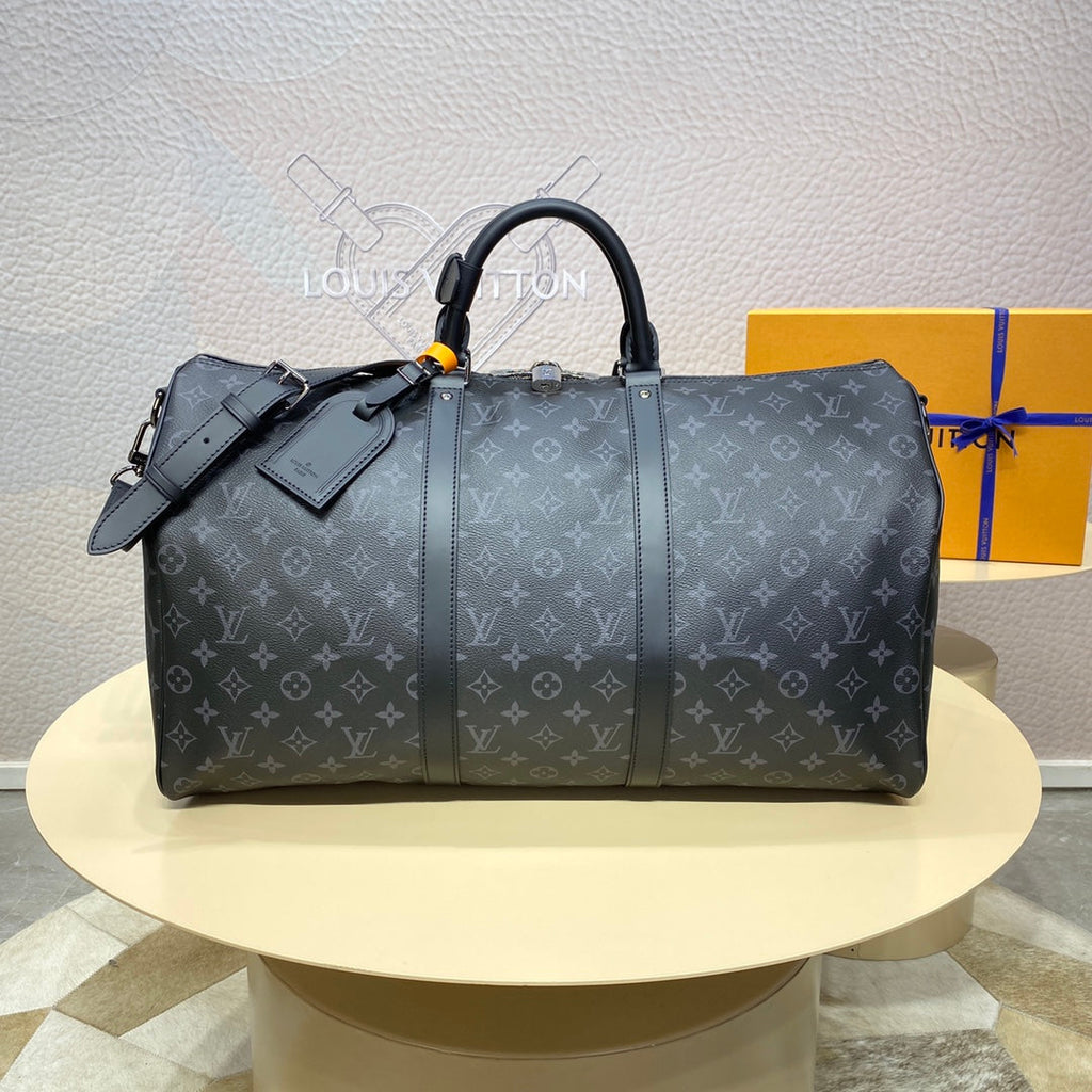 Louis Vuitton Keepall Bandoulière 50 M41416 Coated Canvas Black