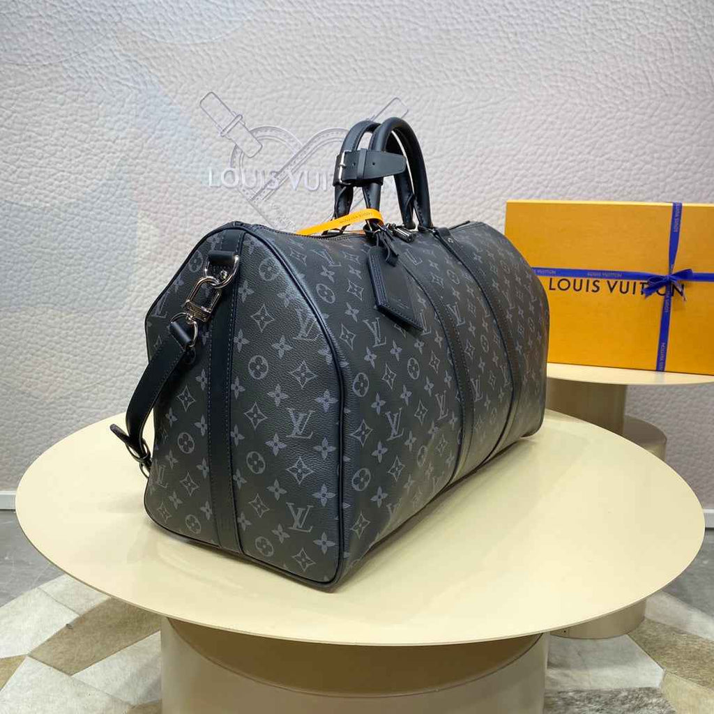 Louis Vuitton Keepall Bandoulière 50 M41416 Coated Canvas Black