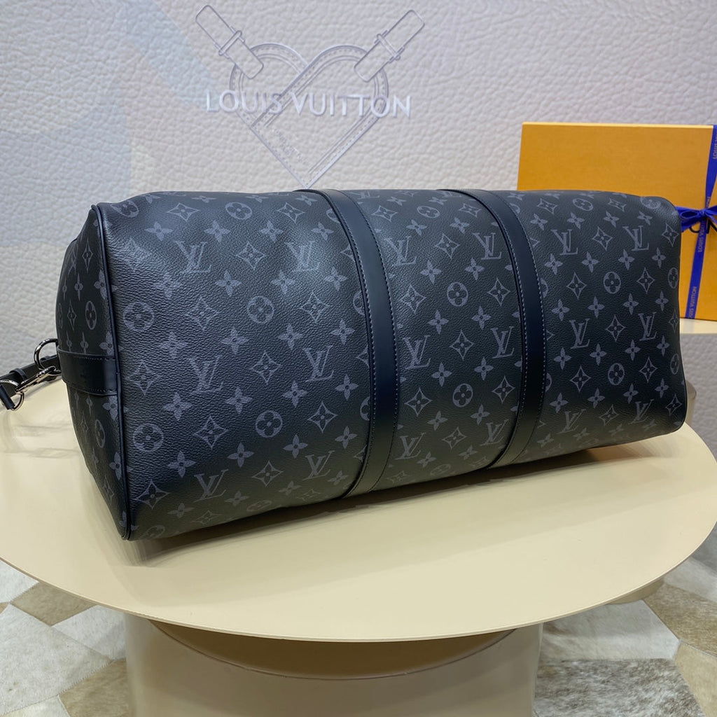 Louis Vuitton Keepall Bandoulière 50 M41416 Coated Canvas Black