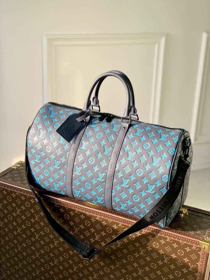 Louis Vuitton Keepall Bandouliere 50 Bag M46593 Navy River Blue