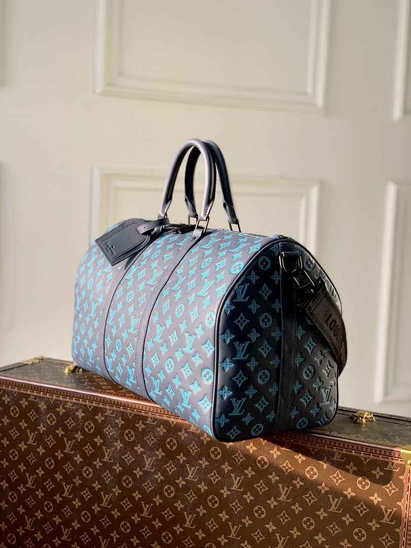 Louis Vuitton Keepall Bandouliere 50 Bag M46593 Navy River Blue