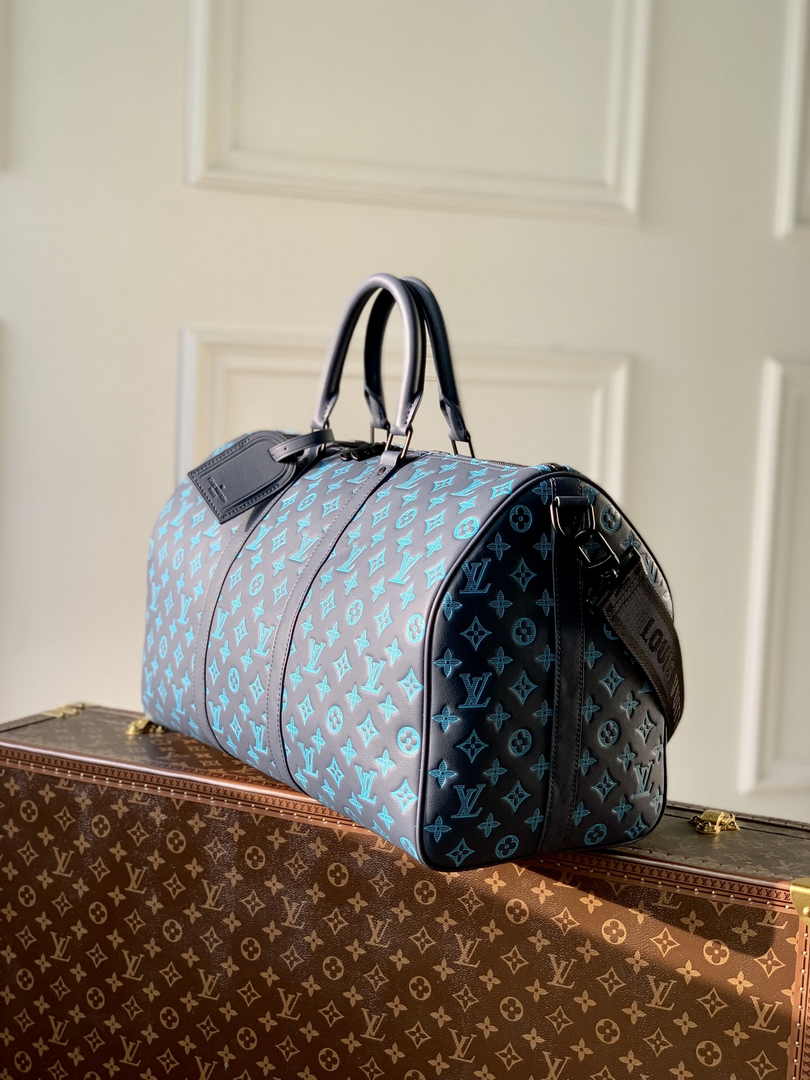 Louis Vuitton Keepall Bandouliere 50 Bag M46593 Navy River Blue