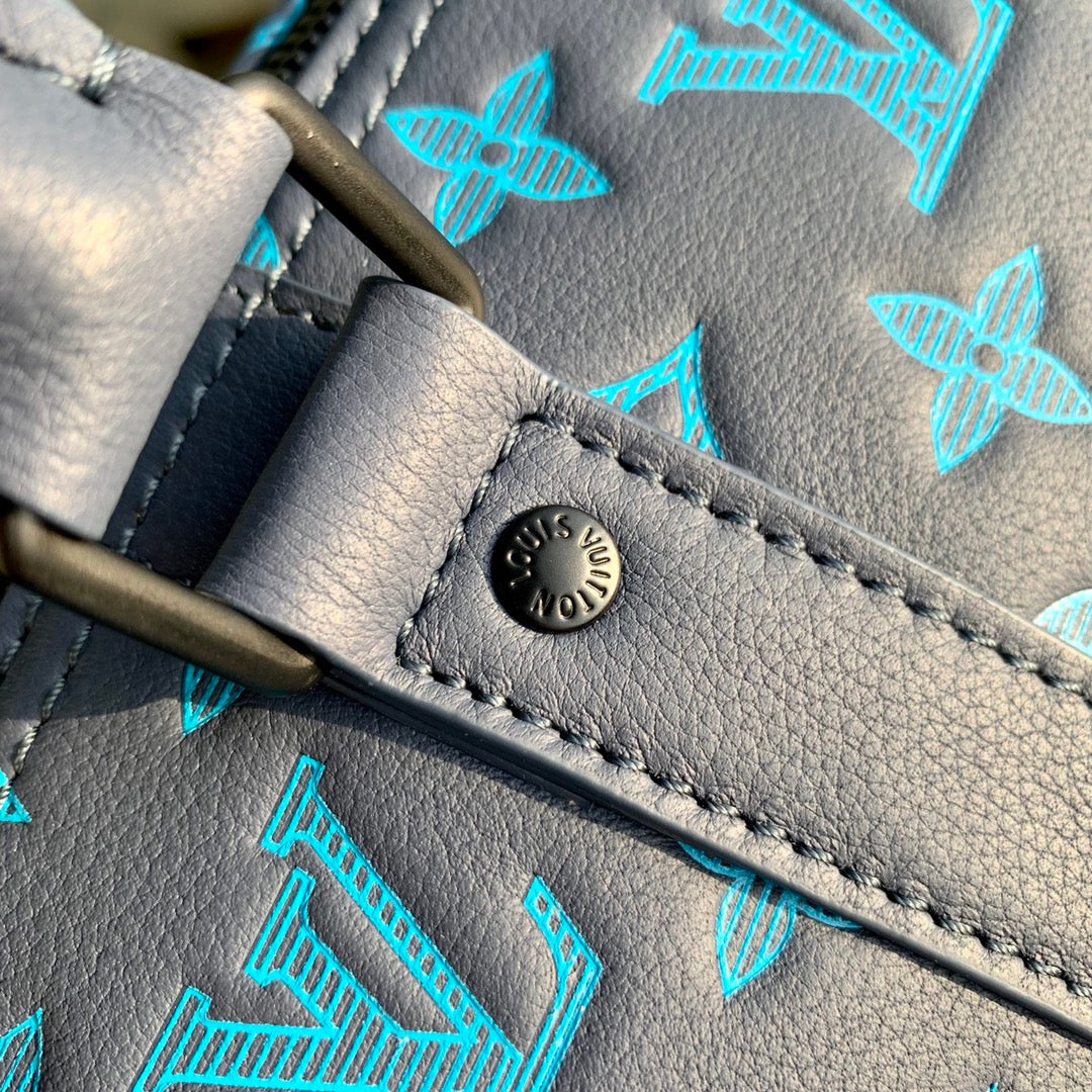 Louis Vuitton Keepall Bandouliere 50 Bag M46593 Navy River Blue