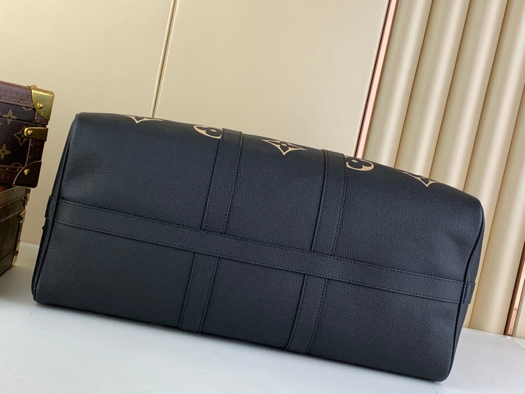 Louis Vuitton Keepall Bandoulière 50 M46670 Black Leather