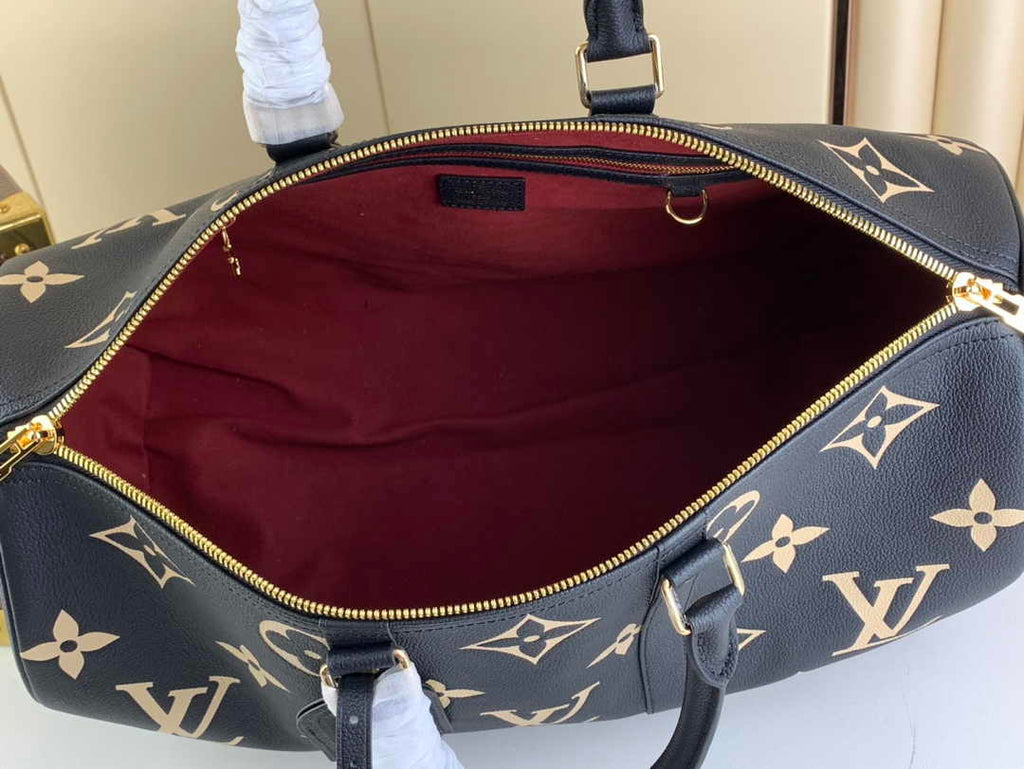 Louis Vuitton Keepall Bandoulière 50 M46670 Black Leather