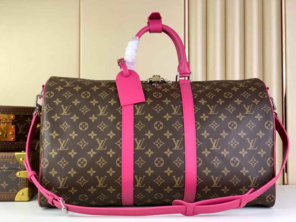 Louis Vuitton Keepall Bandoulière 50 M46773 Monogram Canvas Plum