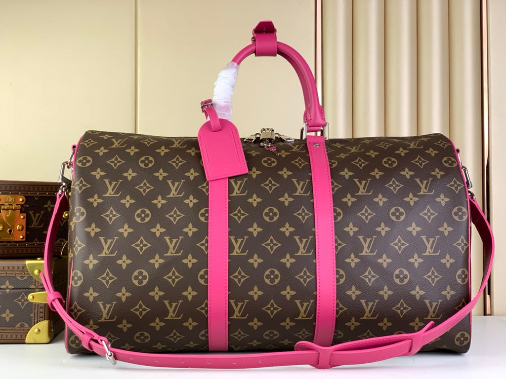 Louis Vuitton Keepall Bandoulière 50 M46773 Monogram Canvas Plum