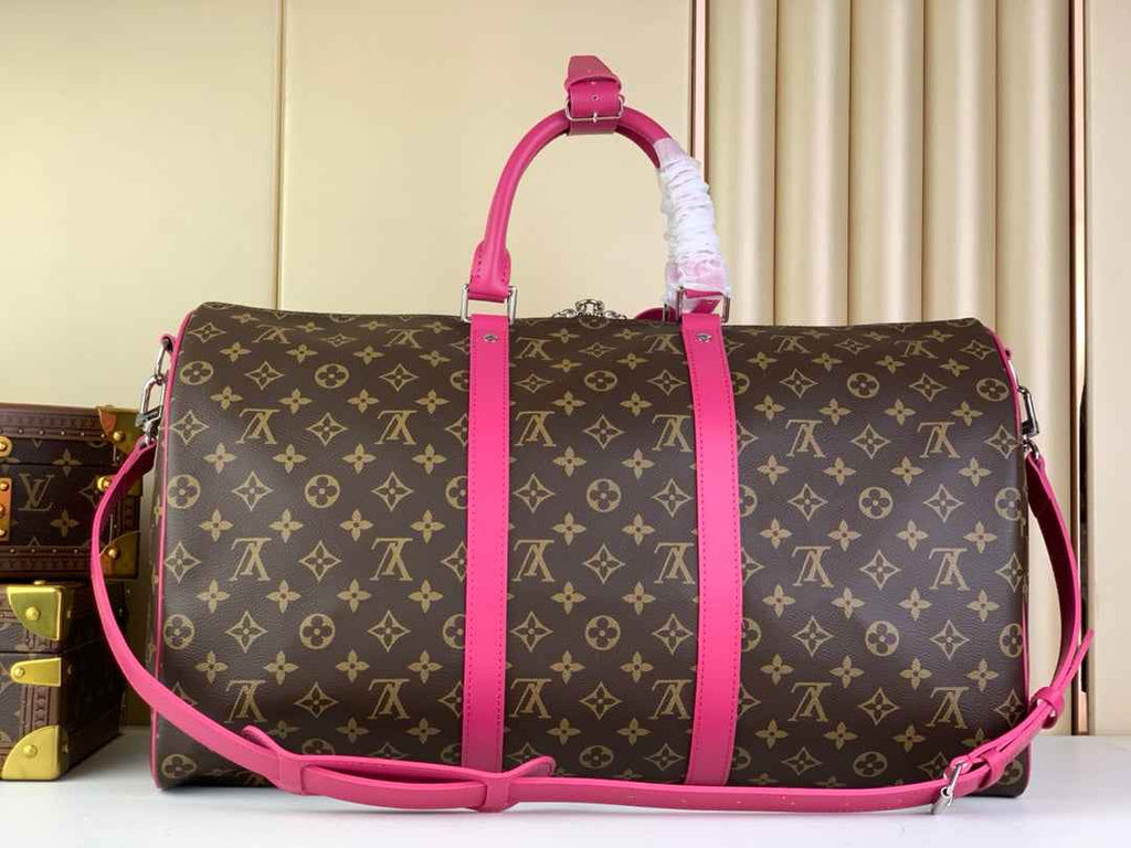 Louis Vuitton Keepall Bandoulière 50 M46773 Monogram Canvas Plum