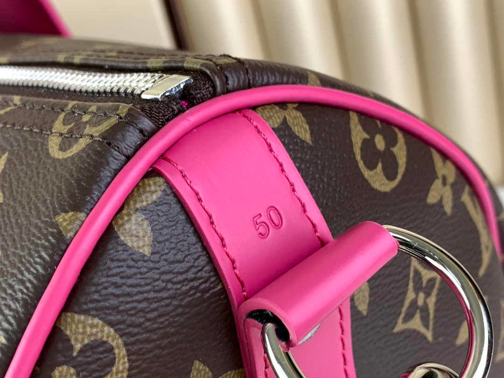 Louis Vuitton Keepall Bandoulière 50 M46773 Monogram Canvas Plum