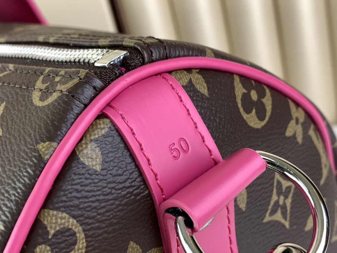 Louis Vuitton Keepall Bandoulière 50 M46773 Monogram Canvas Plum