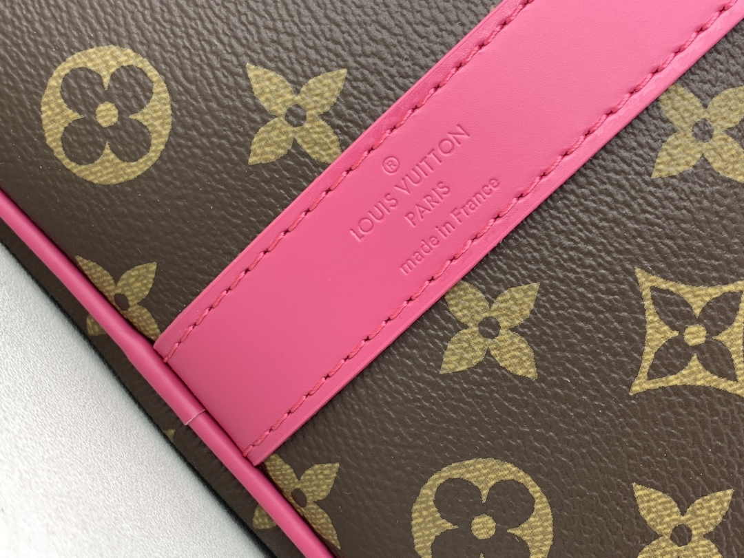 Louis Vuitton Keepall Bandoulière 50 M46773 Monogram Canvas Plum