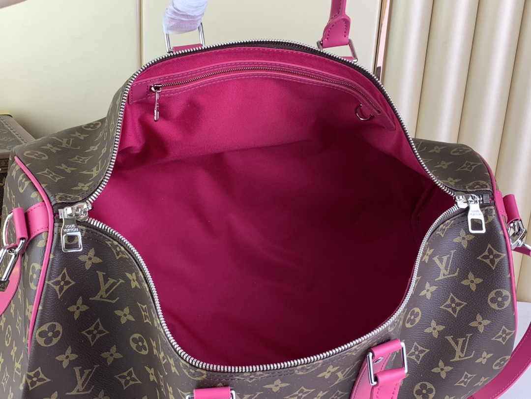 Louis Vuitton Keepall Bandoulière 50 M46773 Monogram Canvas Plum