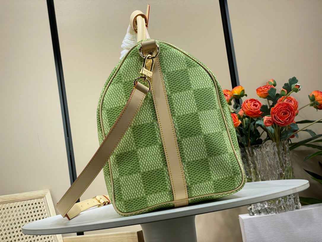 Louis Vuitton Keepall Bandoulière 50 N40667 Green Damier Canvas