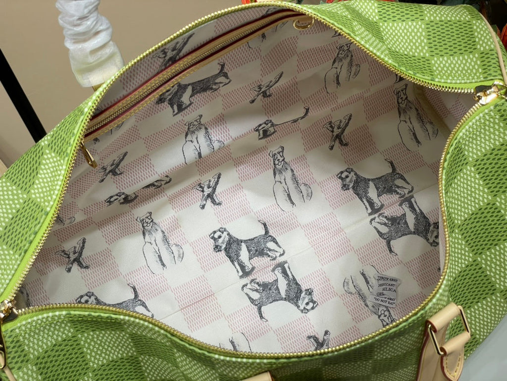 Louis Vuitton Keepall Bandoulière 50 N40667 Green Damier Canvas