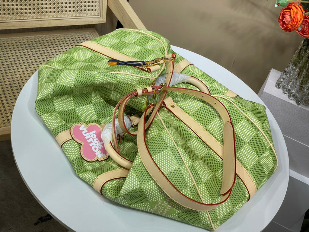 Louis Vuitton Keepall Bandoulière 50 N40667 Green Damier Canvas