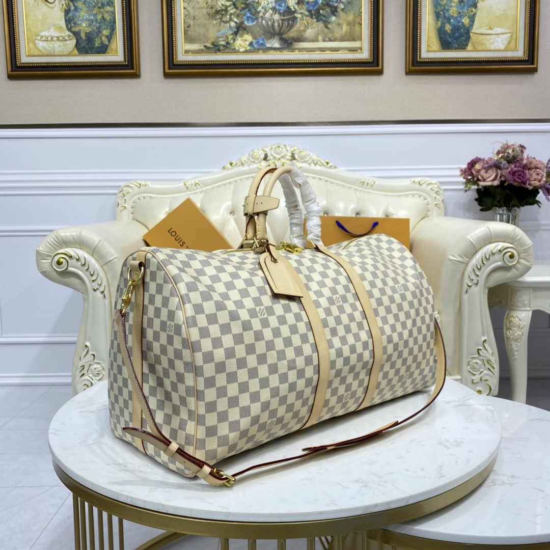Louis Vuitton Keepall Bandoulière 55 N41429 Damier Azur Canvas