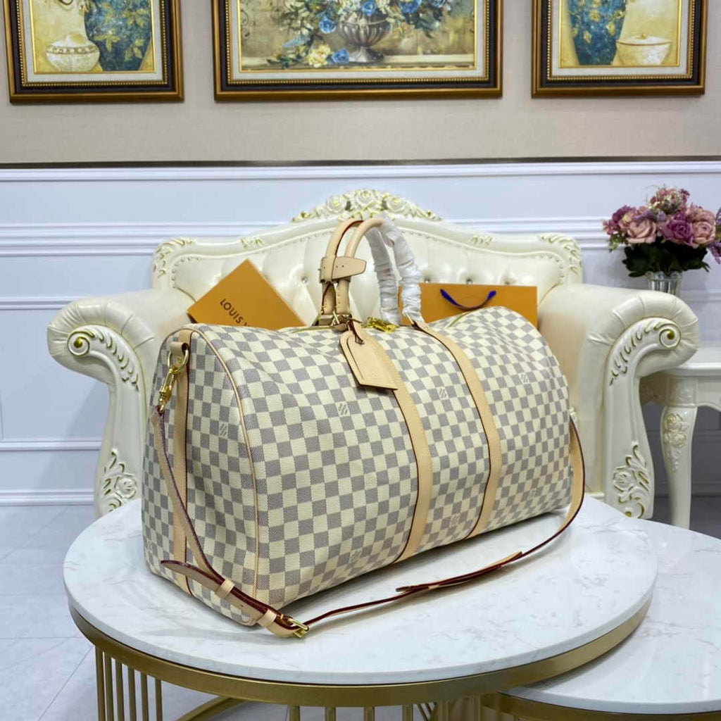 Louis Vuitton Keepall Bandoulière 55 N41429 Damier Azur Canvas