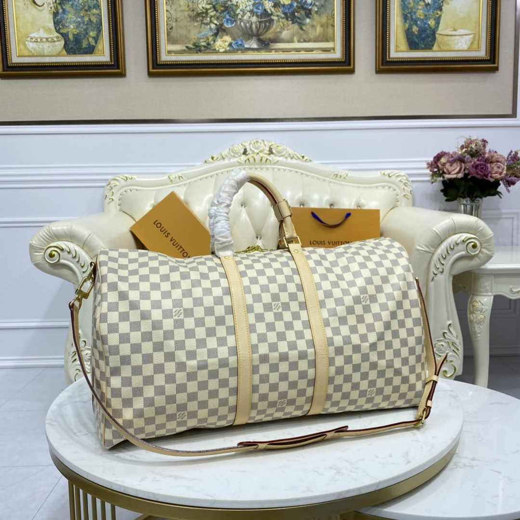Louis Vuitton Keepall Bandoulière 55 N41429 Damier Azur Canvas
