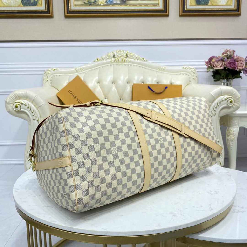 Louis Vuitton Keepall Bandoulière 55 N41429 Damier Azur Canvas
