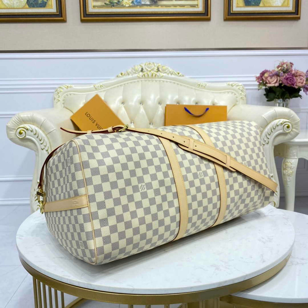 Louis Vuitton Keepall Bandoulière 55 N41429 Damier Azur Canvas