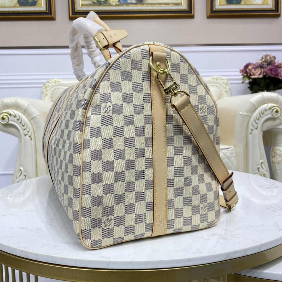 Louis Vuitton Keepall Bandoulière 55 N41429 Damier Azur Canvas