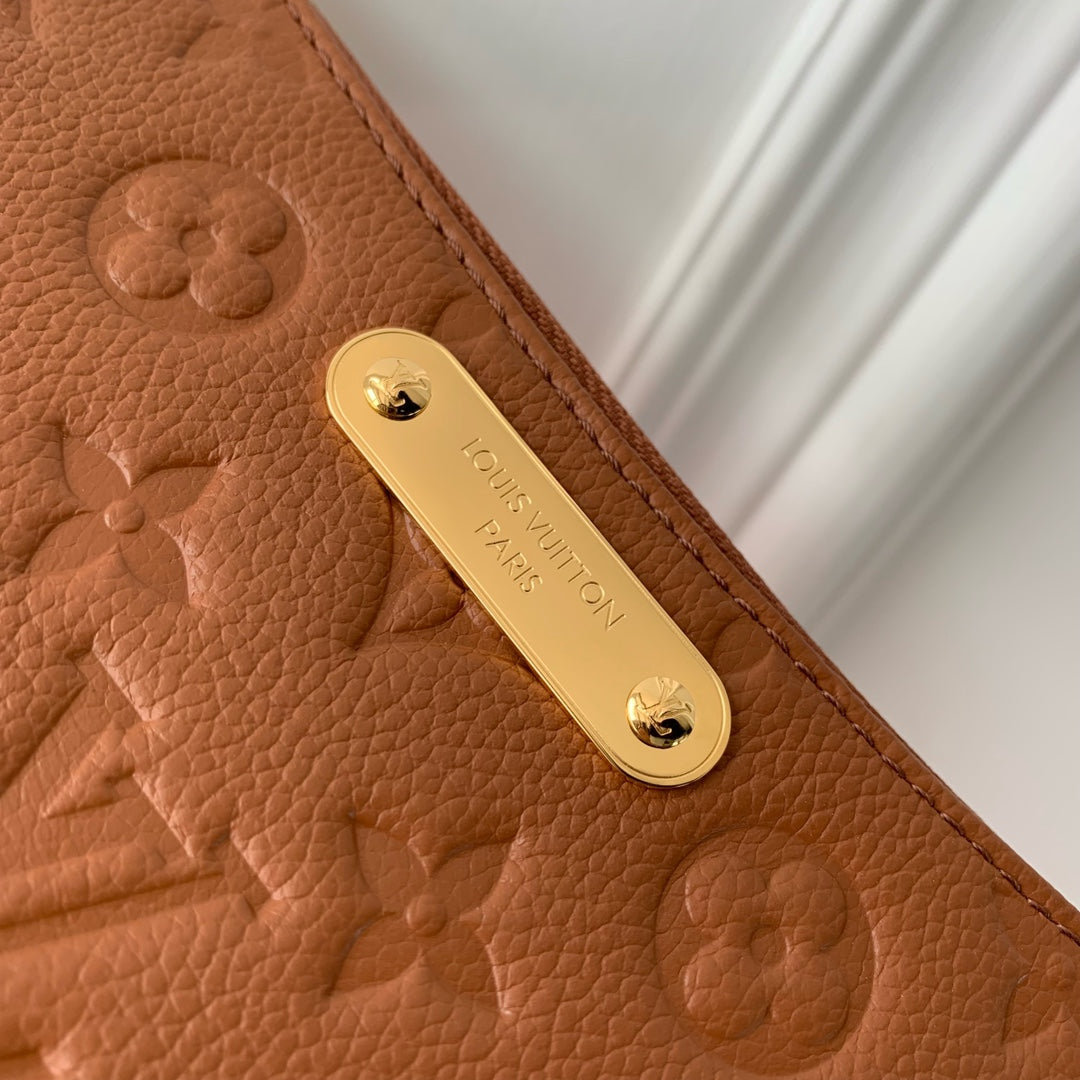 Louis Vuitton Liv Pochette Bag M83301 Brown Leather
