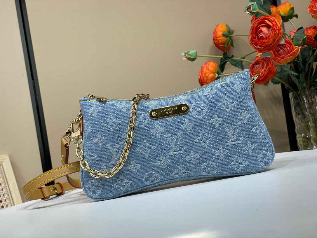 Louis Vuitton Liv Pochette Bag M14159 Blue Washed