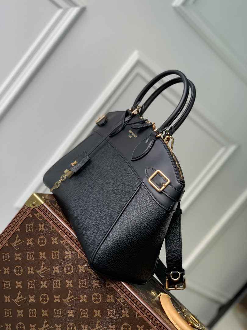 Louis Vuitton Lock It MM High End M22914 Black Leathers