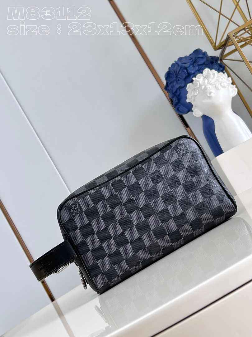 Louis Vuitton Locker Dopp Kit M83112 Damier Graphite coated canvas - Default Title - View 1