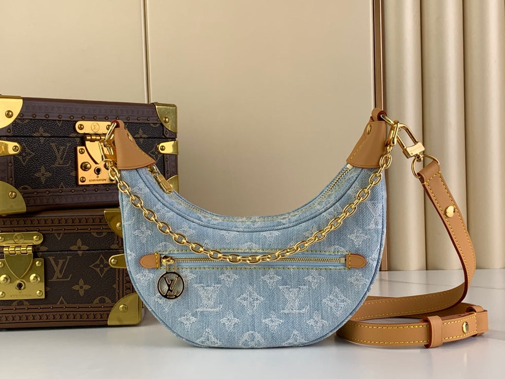 Louis Vuitton Loop Bag M24846 Sky Blue Denim - Default Title - View 1