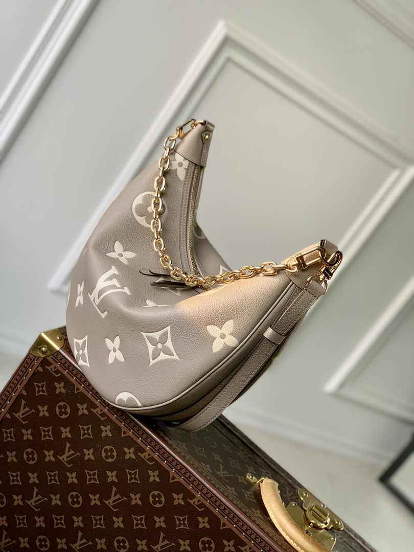Louis Vuitton Loop Hobo M46738 Dove Gray Monogram Leather